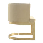 Aura Dining Chair with Brass Frame - Pink, Blue, or Beige