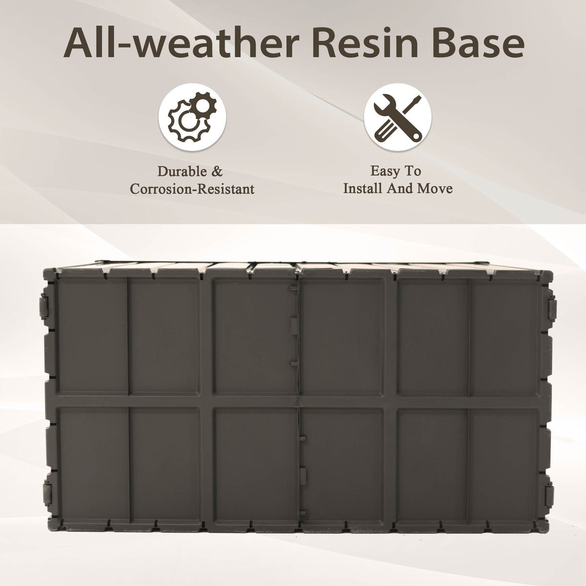 200 Gallon Outdoor Storage Deck Box with Waterproof Design - Dark Brown