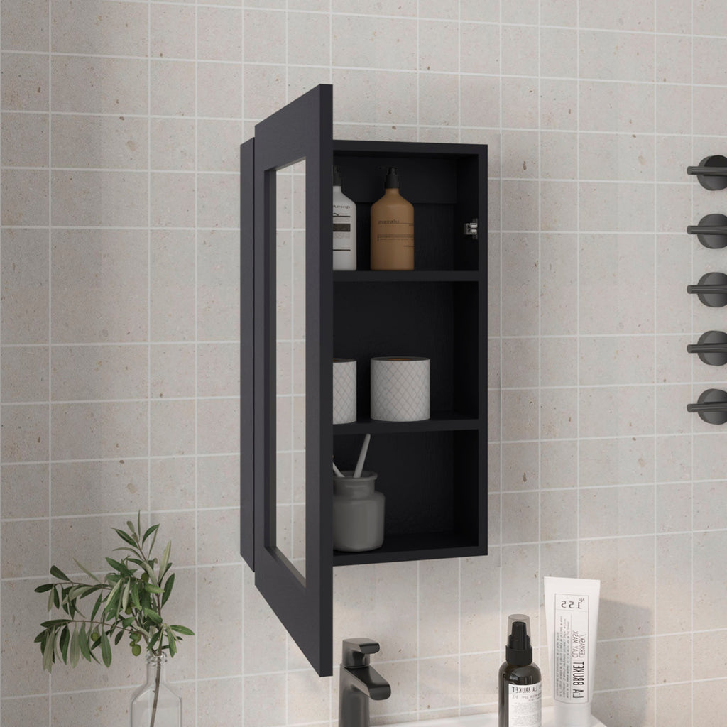 Medicine Cabinet with Mirror and 3 Shelves - Engineered Wood