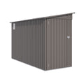 Lean-To Storage Shed with Windows and Sloping Roof - Gray