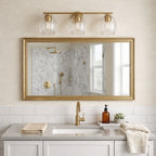 Luster 3 Lights Vanity With Clear Glass