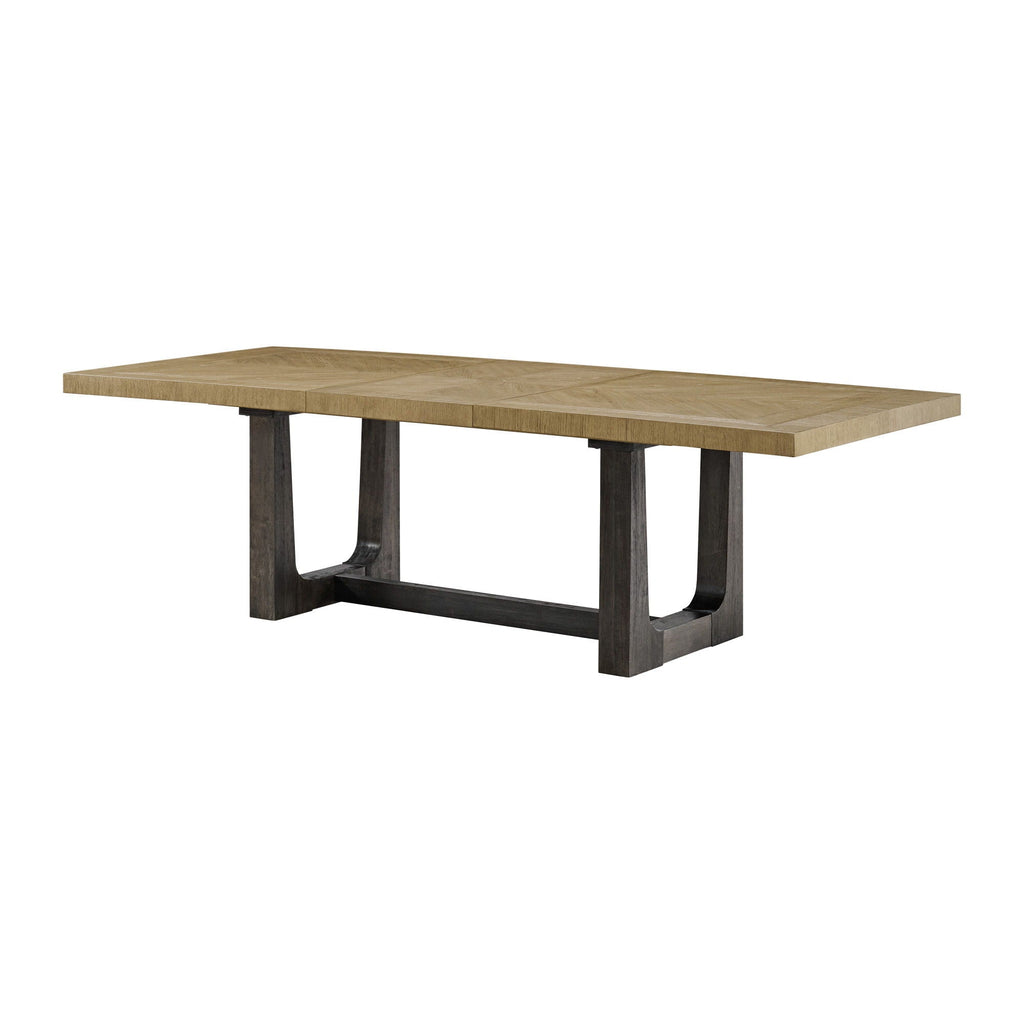 Table With Trestle Base Bar Table with Solid Wood Construction - Light Brown