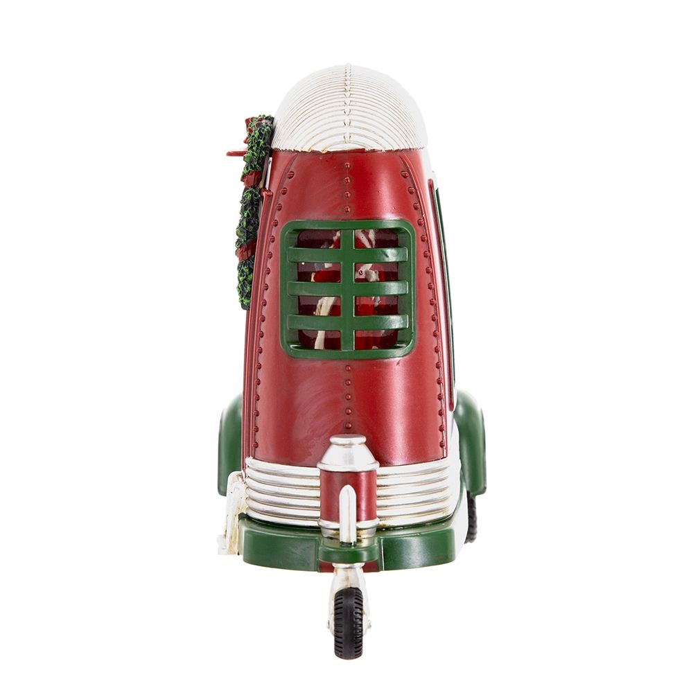 Christmas Camper LED Decor with Water Spinning and Two-Way Switch - Red
