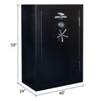 Black Gun Safe with Digital Keypad and Adjustable Shelving