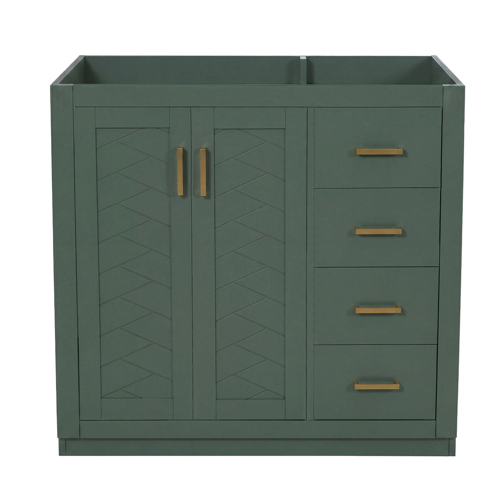 Retro Style Bathroom Vanity with Soft Closing Doors - Multiple Colors