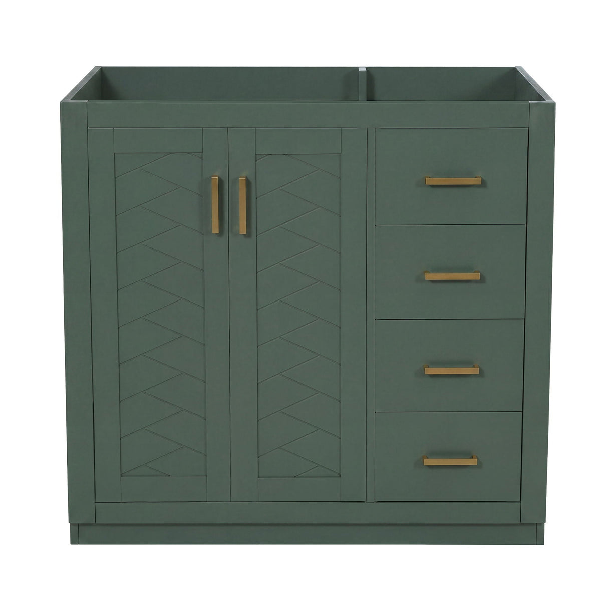 Retro Style Bathroom Vanity with Soft Closing Doors - Multiple Colors