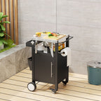 Outdoor Grill Cart With Storage, Rolling Bar Cart