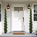 Artificial Outdoor UV Resistant Boxwood Topiary Spiral Tree - Green