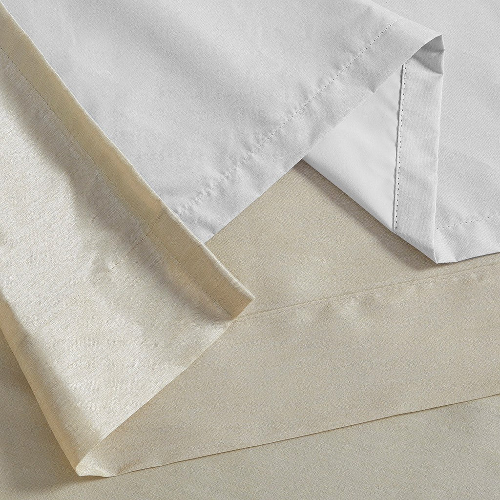 Twist Tab Total Blackout Window Curtain Panel with Thermal Lining - Champagne