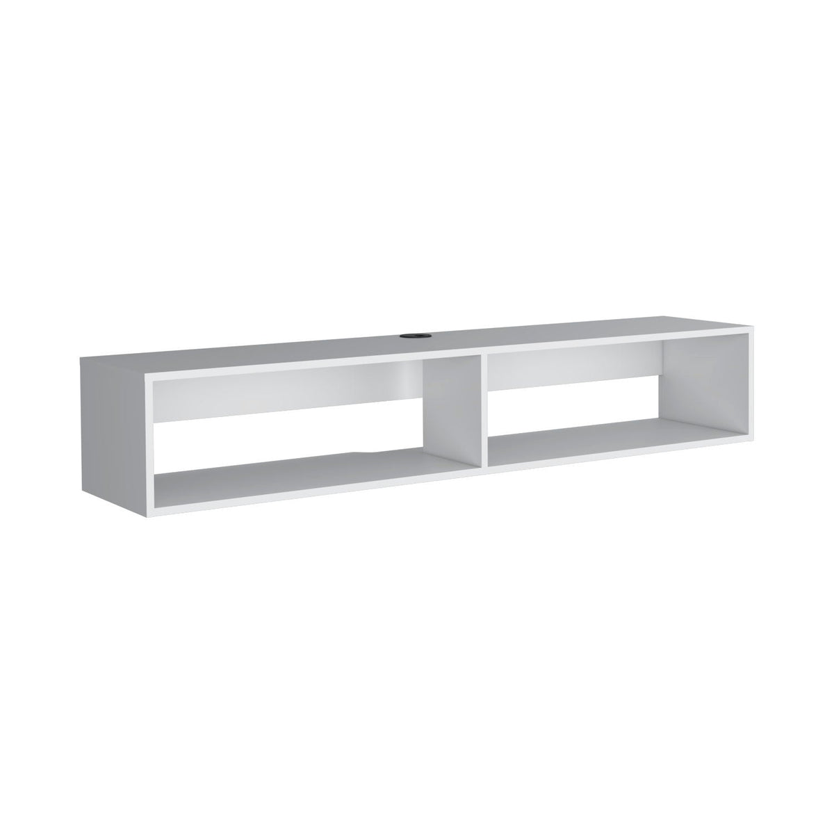 Moore Floating TV Stand with Cable Management - Light Brown, Black, or White