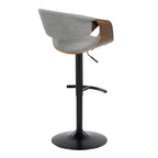 Mid Century Modern Adjustable Barstool Set with Swivel and T Footrest - Multiple Colors