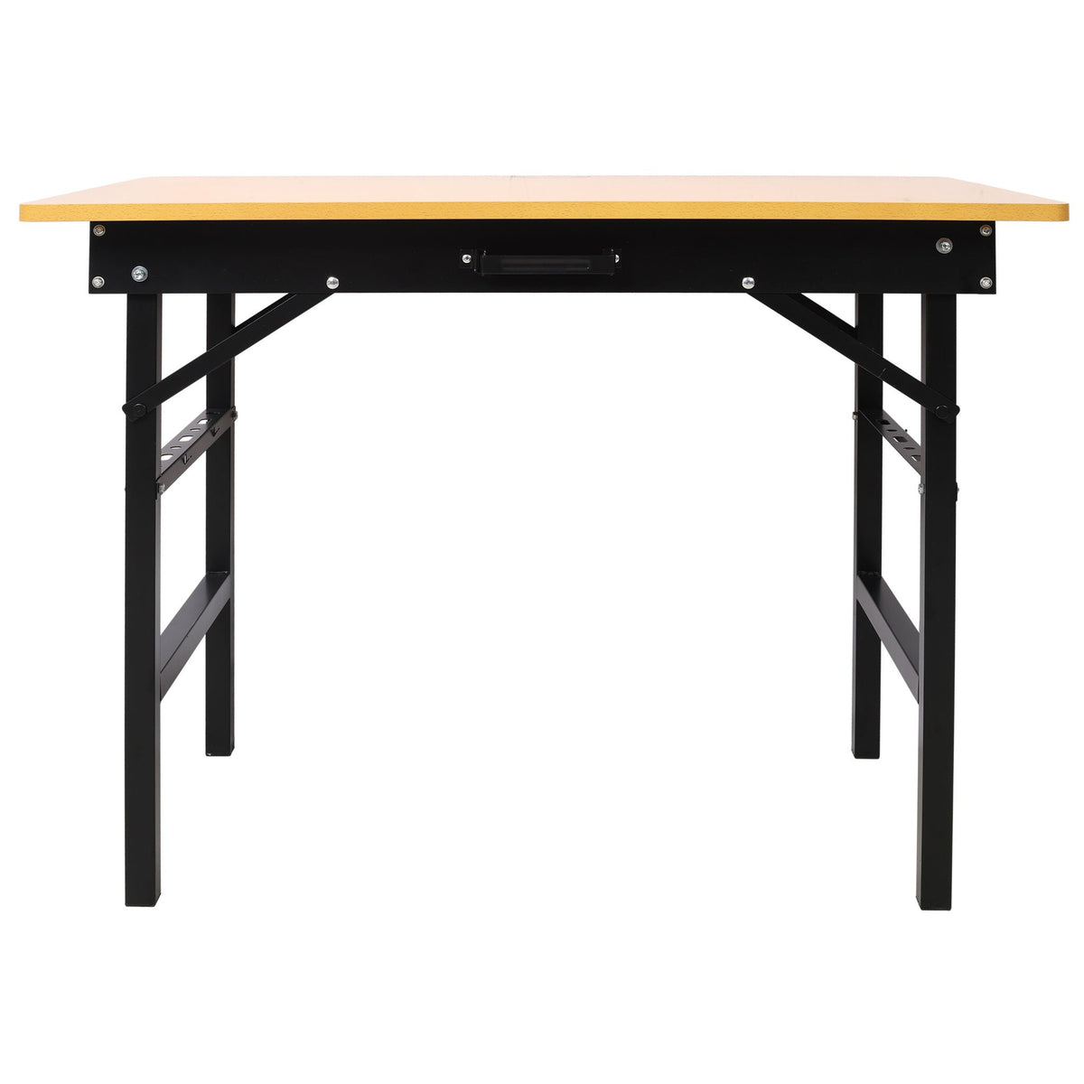Portable Folding Work Table with Measuring Tape and Angle Finder - Black