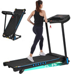 Incline Treadmill for Running & Walking with Hydraulic Folding - Black