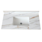 Elegant Vanity Top With Undermount Sink And Backsplash