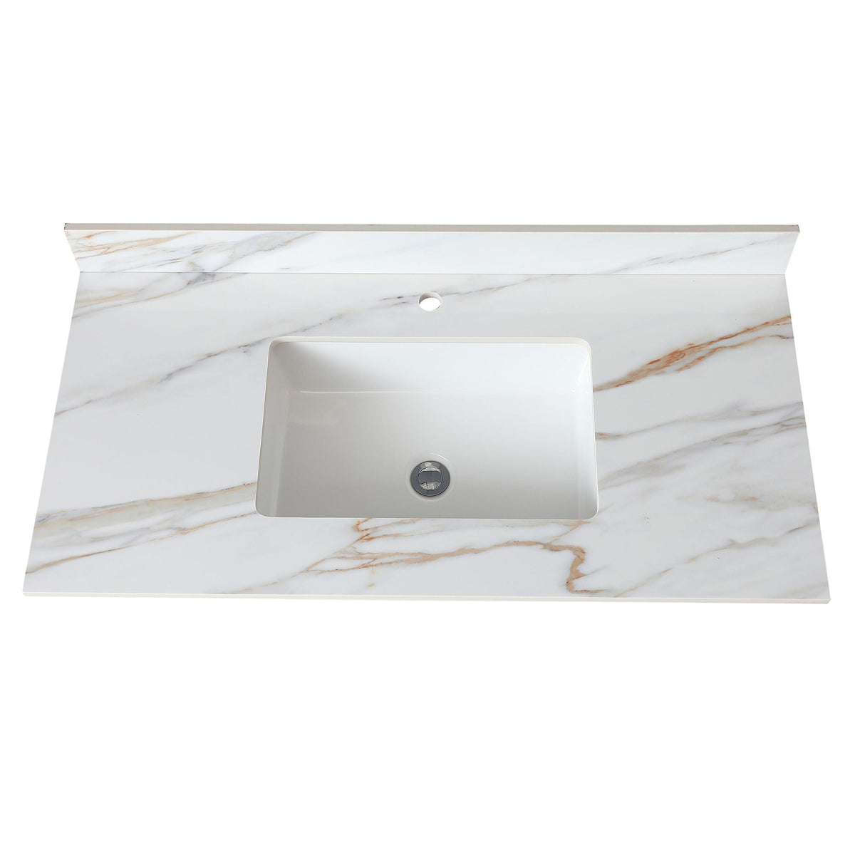 Elegant Vanity Top With Undermount Sink And Backsplash