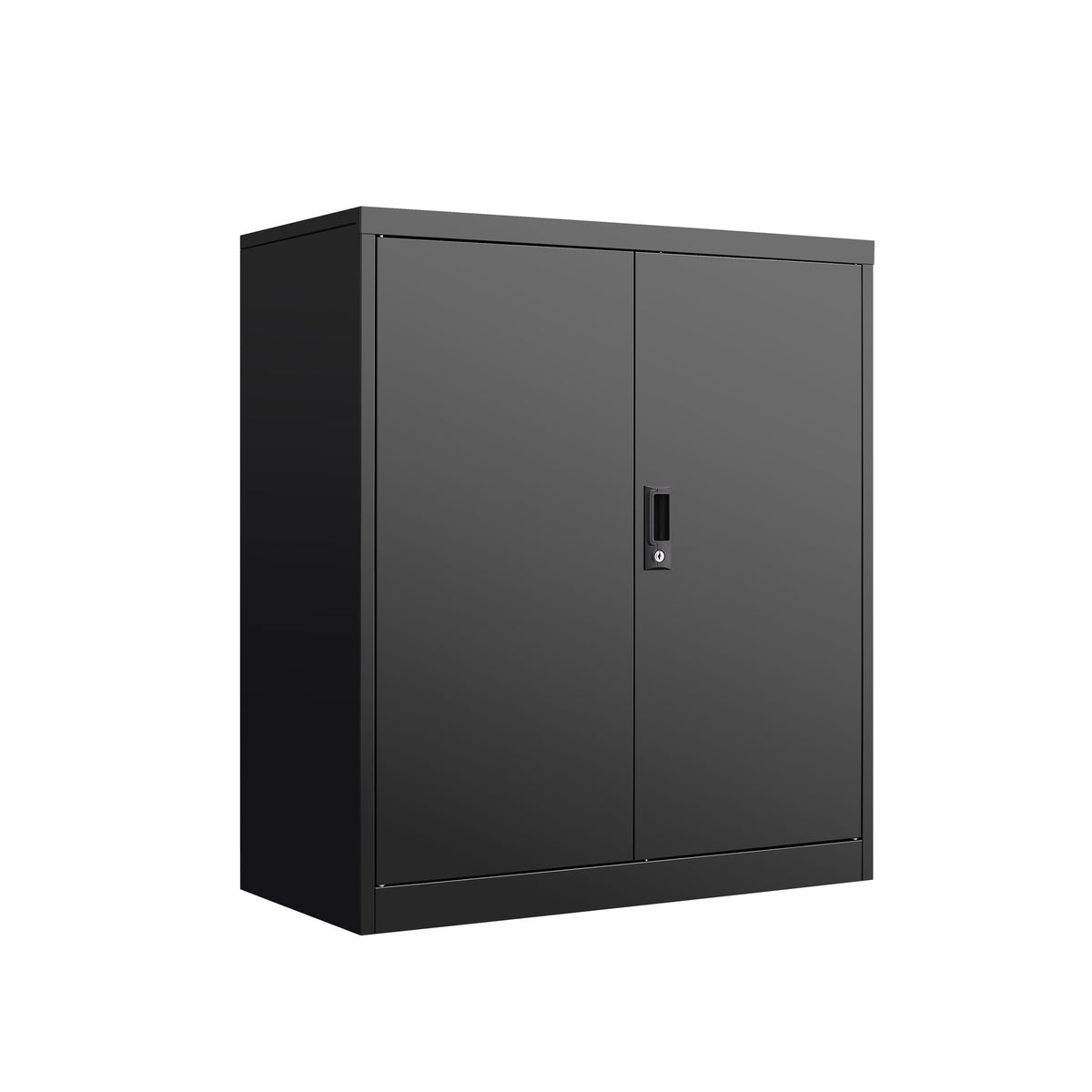 Metal Storage Cabinet With Locking Doors And Adjustable Shelf