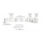 Elegant Marble Bathroom Accessories Set with Natural Veining - Light Brown or White