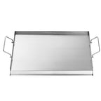 Stainless Steel Flat Top Griddle with Grease Trough - Steel Gray