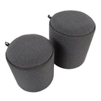 Contemporary Nesting Ottoman Set with Flip Tray Top - Multiple Colors