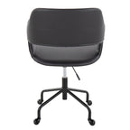 Contemporary Adjustable Office Chair with Cushioned Seat - Multiple Colors