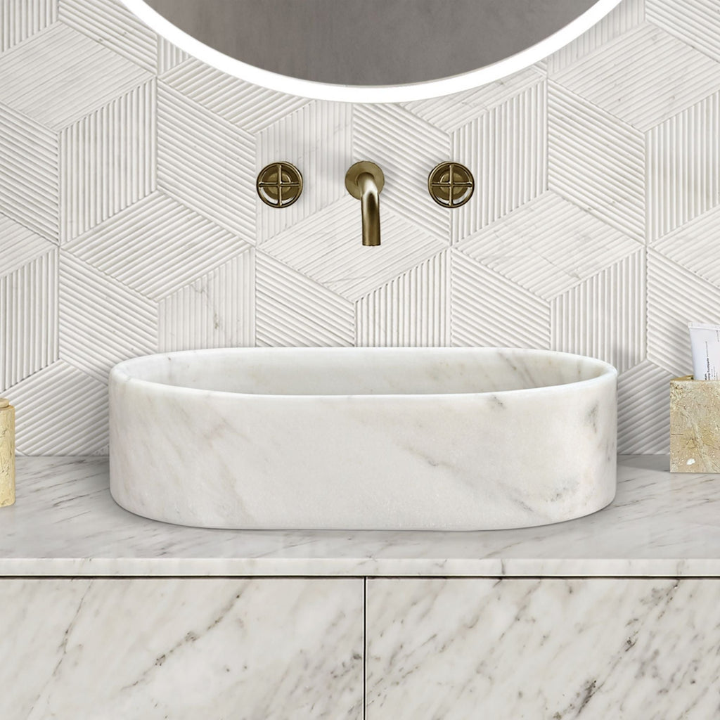 Semi Polished Bathroom Vessel Sink