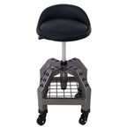 Pneumatic 360 Degree Swivel Creeper Stool with Adjustable Height - Red, Yellow, Green, Dark Gray