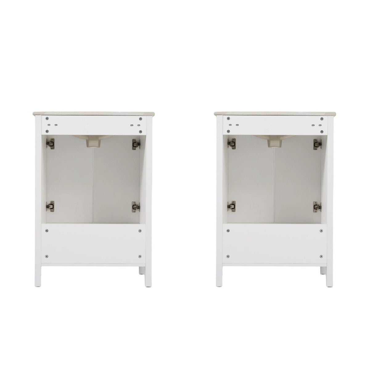 Modern Bathroom Vanity with Sink Combo – Compact Storage - Dark Brown or White