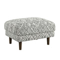 Abstract Ottoman - Upholstered Ottoman with Engineered Wood Frame - Black