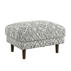 Abstract Ottoman - Upholstered Ottoman with Engineered Wood Frame - Black