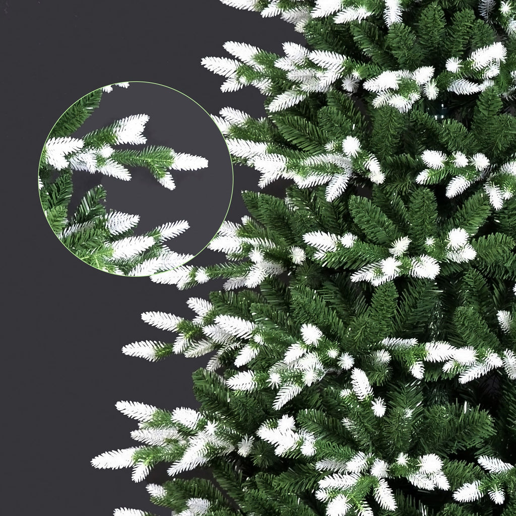 6FT Artificial Christmas Tree with White-Tipped PE & PVC