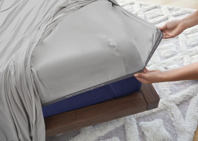 Grey Split Head Queen Sheet Set with Moisture-Wicking Dri-Tec Fabric