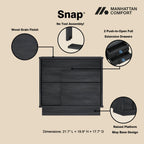 Modern Nightstand with Push to Open Drawers - Dark Gray, Dark Brown, or Light Brown