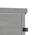 Outdoor Storage Shed with Vertical Tool Cabinet - Solid Wood, Dark Gray or Light Brown