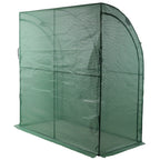 3 Tier Lean-To Portable Greenhouse with Wire Shelves - Green
