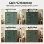 Ceramic Sink Vanity Combo with 3 Drawers and Soft Closing Doors - 30"