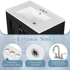 Double Sink Bathroom Vanity Set with Wall Mount Mirror Cabinet