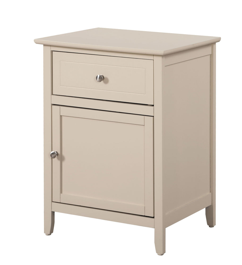 1 Drawer / 1 Door Nightstand with Durable Wood Construction - Multiple Colors
