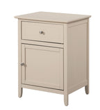 1 Drawer / 1 Door Nightstand with Durable Wood Construction - Multiple Colors
