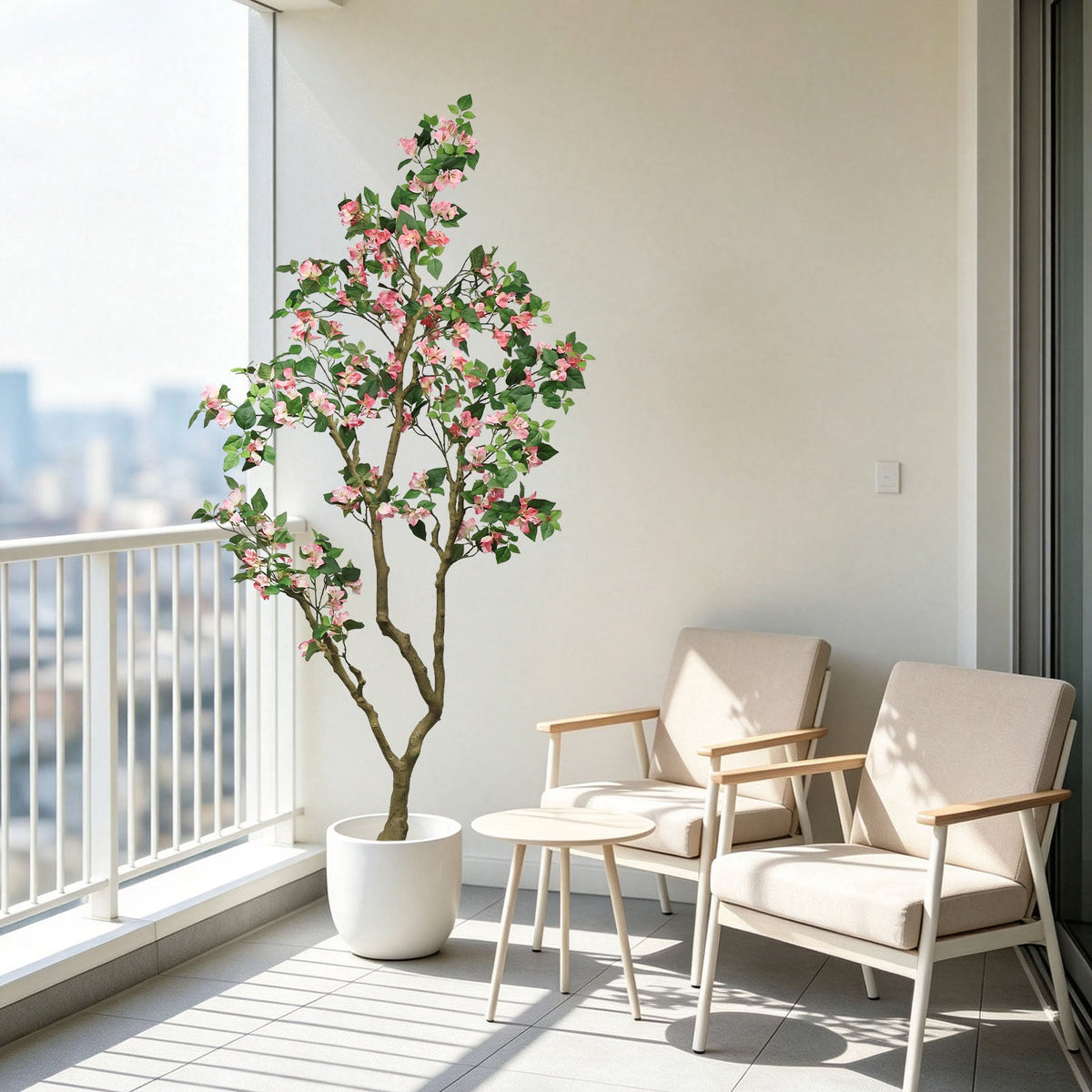 7FT Artificial Bougainvillea Tree with Realistic Details - Pink