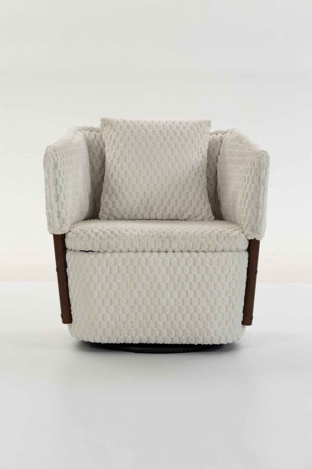 Mid Century Modern Accent Chair with Swivel Function - Corduroy