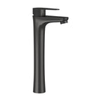 Single Handle Vessel Sink Faucet with Tall Spout - Gray or Black