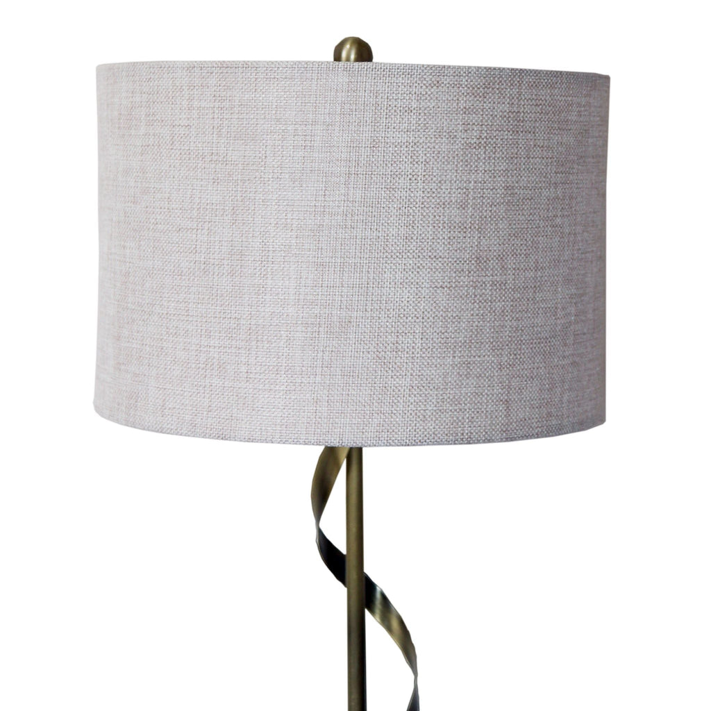 Nightstand Desk Lamp with Twisted Base - White