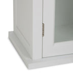 Pure White Single Door Wall Cabinet with Adjustable Shelf - White