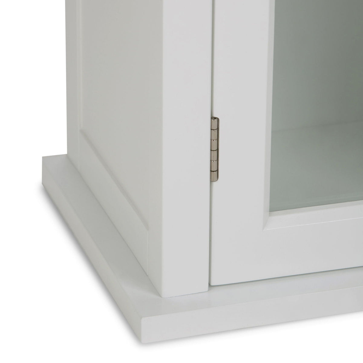 Pure White Single Door Wall Cabinet with Adjustable Shelf - White