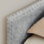 Full Size Curved Chenille Daybed with Trundle and USB Port