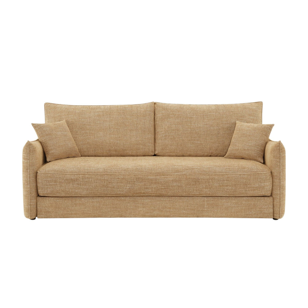 Mocha Sofa with Pocket Coil Support and 2 Pillows - Cadie