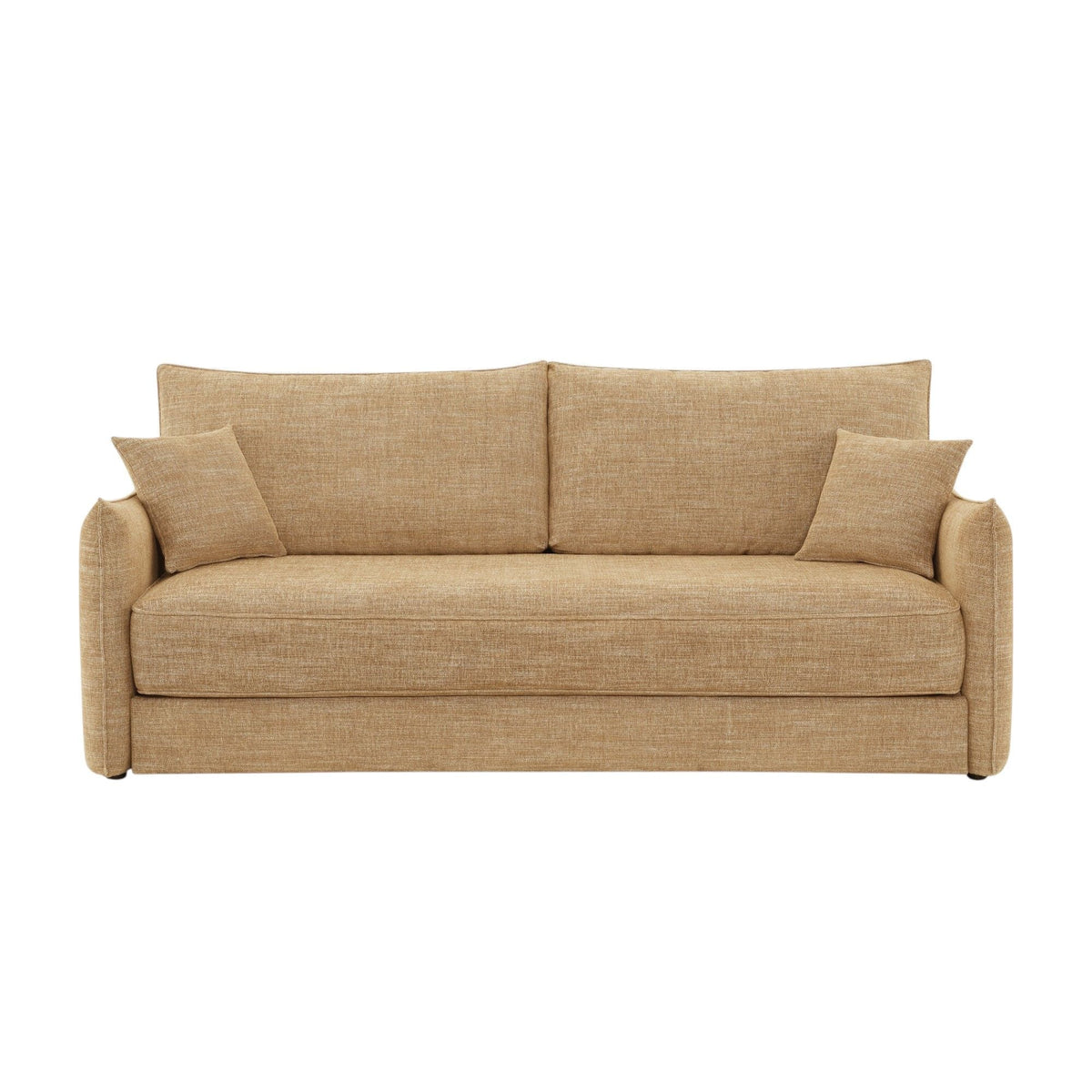 Mocha Sofa with Pocket Coil Support and 2 Pillows - Cadie