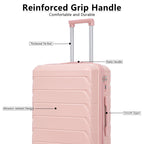 3 Pieces Set Spinner Wheel Luggage With Combination Lock