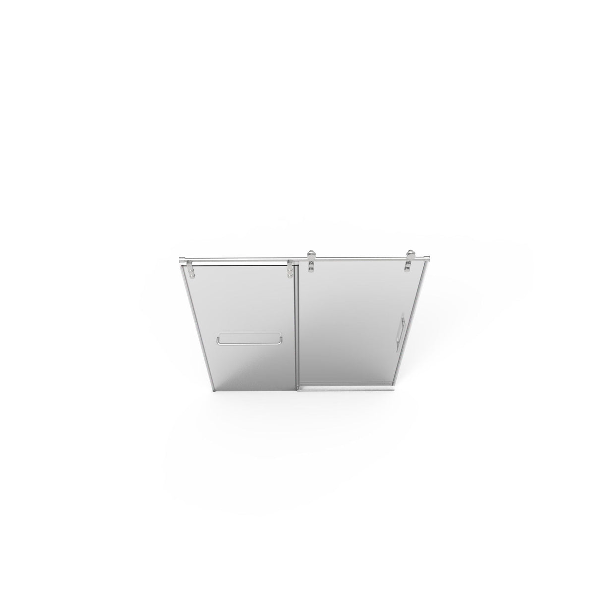 Pearl Silver Sliding Frameless Shower Door with Easy Clean Tempered Glass