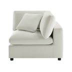 Corner Wedge Chair with Down Blend Cushion - Beige or Dark Gray